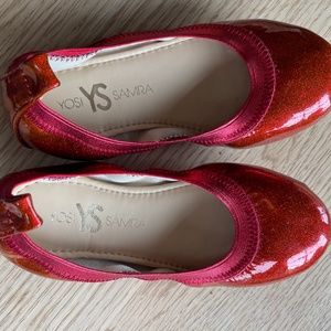BRAND NEW Sparkling Ruby Red Little Girl Ballet Flats